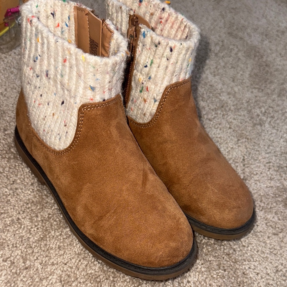 Cozy Tan Kids Boots